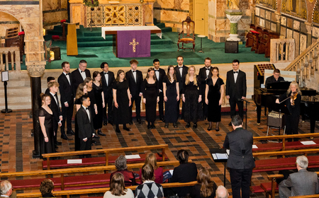 UCD Choral Scholars perform in Newman University Church.